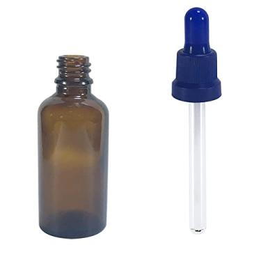 Imagem de Frasco de Vidro Âmbar 50ml conta gotas (10 Peças) Cor:Azul Escuro