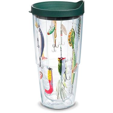 Imagem de Tervis Iscas de pesca feitas nos EUA, copo isolado de parede dupla, mantém as bebidas frias e quentes, 680 g, clássico