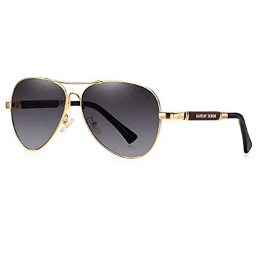 Imagem de Óculos de Sol Masculino Barcur Estilo Aviador Clássico Piloto Polarizados com Proteção uv400