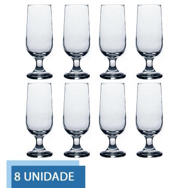 Imagem de 8 Copos Taça Chopp Vidro 300ml Cerveja Hannover Casa Linda