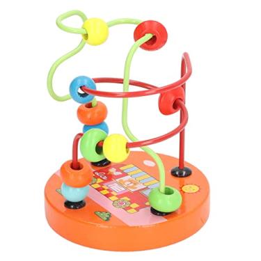 Imagem de Montanha-russa de bebê, impressão de transferência térmica Escultura fina Labirinto de cordão interessante Rastreamento visual para jardim de infância para criança para ferramenta educacional