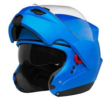 Imagem de CAPACETE ESCAMOTEÁVEL PRO TORK ATTACK ELITE FOSCO AZUL CELESTE TAM. 58