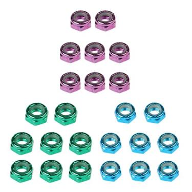 Imagem de SM SunniMix 24 Peças Peças De Parafusos De Eixo De Roda De Skate Com Porcas De Caminhão