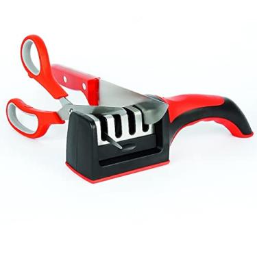 Imagem de Amolador 4 Em 1 De Facas E Tesouras Com Cabo Anatômico