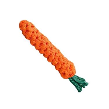 Imagem de Fenteer de corda para mastigar cachorro para mastigadores agressivos de treinamento de dentição de filhote de cachorro Suprimentos, Cenoura 22cmx3cm