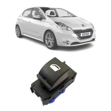 Imagem de Botão Vidro Elétrico Interruptor P/ Peugeot 208 Após 2013