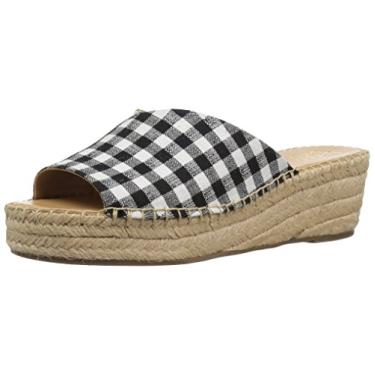 Imagem de Franco Sarto Sandália feminina Pinot Alpargata Wedge, Preto/branco, 8.5