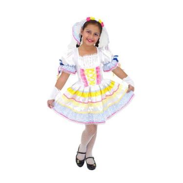 Imagem de Caipira Vestido Noivinha Mariazinha Infantil - Mundo Das Fantasias