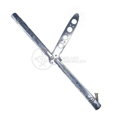 Imagem de Knife Silver Butterfly Prata Borboleta Dobrável Inox