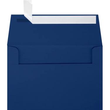 Imagem de Envelopes de convite LUXPaper A4 para 4 x 6 cartões em 80 lb. Envelopes Azul-marinho, impressos para convites, pacote com 50, tamanho da envelope 10,8 x 16,8 cm (azul)