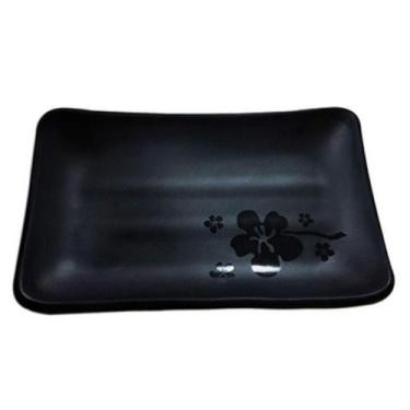 Imagem de Travessa De Melamina Japonesa Kampai Black 18X11 Cm Kit C/ 3 Unds - Be