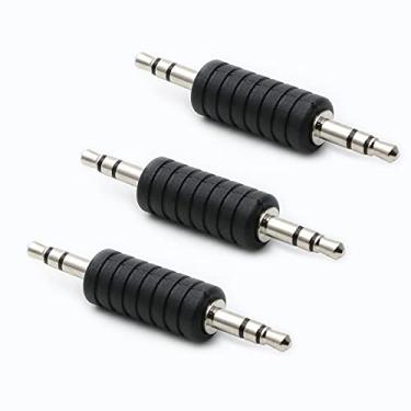 Imagem de rgzhihuifz Pacote com 3 conectores adaptadores de áudio macho de 3,5 mm para conector de 3,5 mm