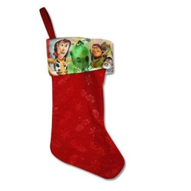 Imagem de Disney Toy Story 41cm Felt Christmas Stocking with Printed Satin Cuff Featuring Woody, Buzz, and Rex