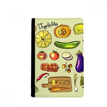 Imagem de Porta-cartão porta-passaporte Notecase Burse para legumes e berinjela abóbora gengibre, Multicolor