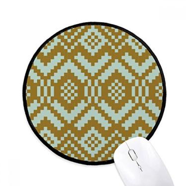 Imagem de Tapete de mouse simétrico azul escuro ilustração quadrada tapete redondo para computador