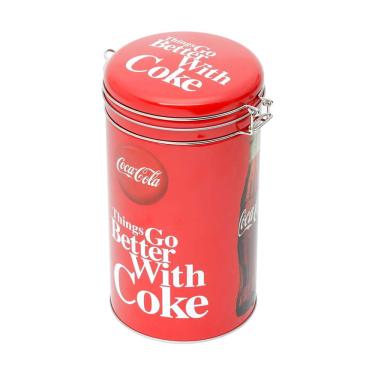 Imagem de Lata round clip lid coca-cola better with coke metal 11X11X20CM