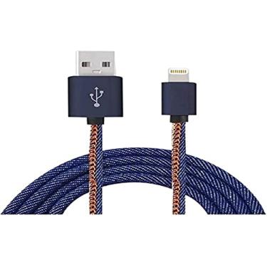 Imagem de Cabo Usb, Flex, Flat, Light, Jeans, 1 Metro