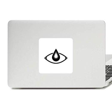Imagem de Adesivo de vinil para decoração de olhos com padrão de vetor preto para laptop decoração de PC