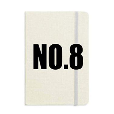 Imagem de Lucky No. 8 Caderno com nome de números, capa dura para diário clássico A5 presente