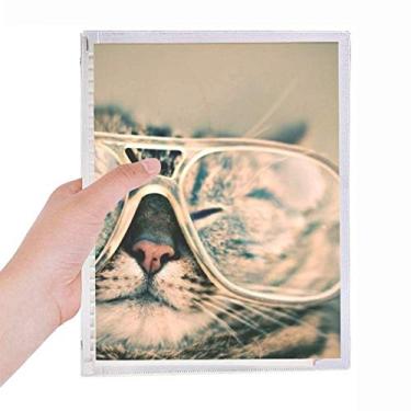 Imagem de Óculos de animais, caderno de fotografia, caderno de fotos, folhas soltas, diário recarregável, papelaria