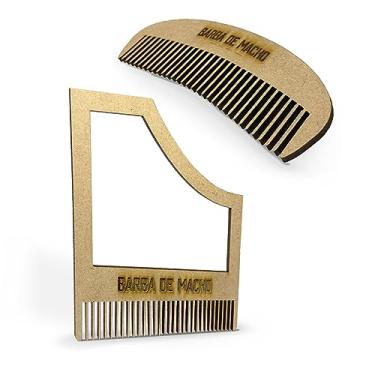 Imagem de Kit Pente Curvo e Alinhador Antiestativo - Barba de Macho
