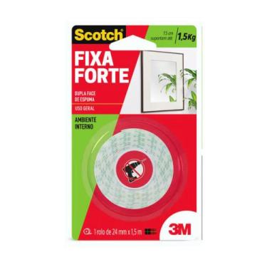 Imagem de Fita Dupla Face Fixa Forte Espuma 24mmx1,5M 3M Scotch