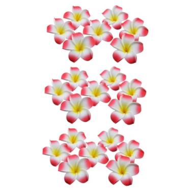 Imagem de Abaodam 300 Peças Pétalas De Flores Plumeria Flores Artificiais Cabeça Flor Falsa Leis Decoração De Casamento Flor De Frangipani DIY Acessórios Laranja Para Mulheres