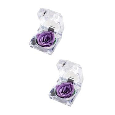 Imagem de Abaodam 2 Peças Rosas Flores Flor Da Eternidade Flor De Aniversário Preservada Flor Rosa Real Presentes Preservados