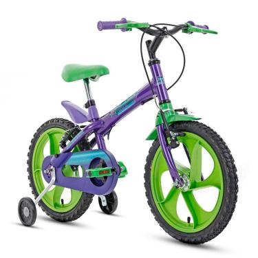 Imagem de Bicicleta aro 16 Infantil com rodas laterais freio V brake Ludi Houston