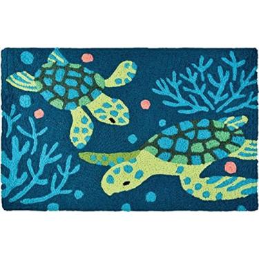 Imagem de Tartarugas marinhas azuis profundas Jellybean Green, Blue 20" x 30" x .25"