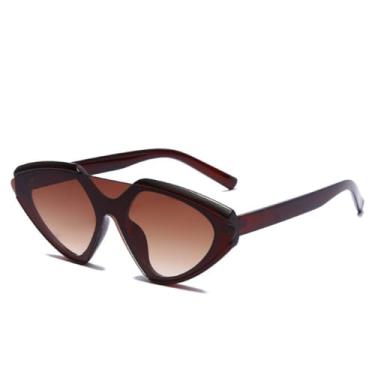 Imagem de Moda personalidade all-match passarela retro olho de gato óculos de sol senhoras sexy óculos de sol colorido polígono irregular, c5, um tamanho