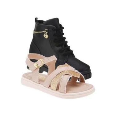 Imagem de Bota Infantil Menina e Sandália - KIT 2 PARES Tam 23 ao 34-Feminino