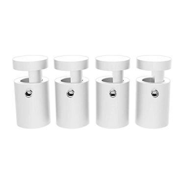 Imagem de TOPNIKE Suportes de fixação lateral de alumínio acetinado de 1,9 cm x 2,5 cm, espaçadores de aderência de borda para vidro, suporte de placa à prova de roubo, ferragens de encaixe, para acrílico, vidro, PVC, painel de vidro com 2 espaçadores, pacote com 4