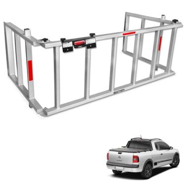 Imagem de Extensor de Caçamba Saveiro 2010 A 2024 Rampa Prata Gtnox