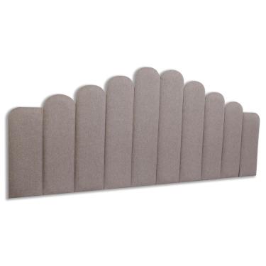 Imagem de Cabeceira King Estofada  Kit 10 Placas  Concha - Linho Castor