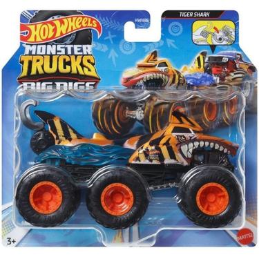 Imagem de Hot Wheels Monster TRUCKS Caminhoes Reboque Tiger Shaker Mattel HWN86