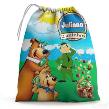 Imagem de Sacolinhas Surpresa Personalizada Tecido Zé Colmeia e Catatau (Sacolinhas 15x20, Unidades, 40)