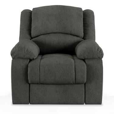 Imagem de Poltrona Do Papai Reclinável Sala De Cinema Barcelona Manual Linho Chumbo