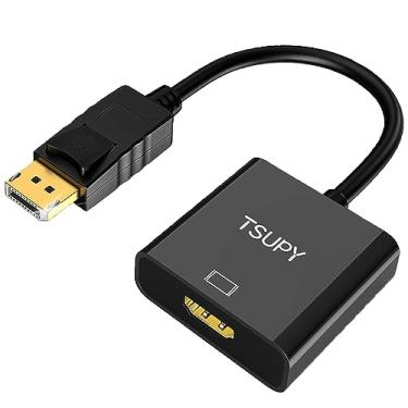 Imagem de TSUPY Adaptador DisplayPort para HDMI 4K com conector banhado a ouro, HDMI para DisplayPort HDMI DisplayPort adaptador HDMI para DisplayPort HDMI para DisplayPort DP para cabo HDMI para computadores