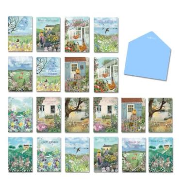 Imagem de Leanin' Tree, O campo inglês, cartões e envelopes em branco, caixa sortida de cartões de felicitações, cartões variados, caixa de cartões (20 cartões, 22 envelopes)