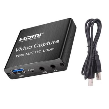 Imagem de Placa de captura de vídeo HDMI USB3.0, placa de captura de vídeo HDMI para transmissão ao vivo multicanal