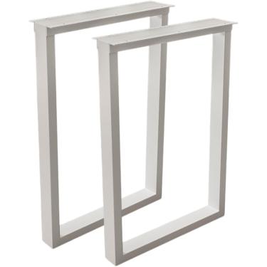 Imagem de Conjunto de 2 pernas de mesa de metal para serviço pesado, pernas de tubo industrial, pernas de mesa de aço de metal, móveis DIY, pernas de móveis para jantar e bancada de mesa de centro, br