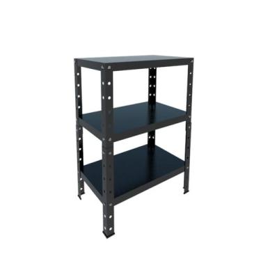 Imagem de Estante Aço Pequena P 45kg 3 Bandejas Bipartida 65cm x 30cm x 45cm Var