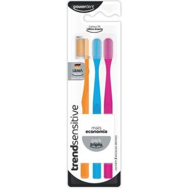 Imagem de Escova Dental Sensitive PACK Triplo - Powerdent, La, Az, Rs