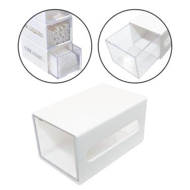 Imagem de Porta Algodão Cotonete Organizador Adesivo Acrílico Manicure - Arte Se