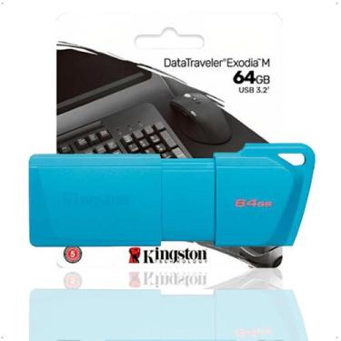 Imagem de Pendrive kingston exodia dtxm 64gb, Azul Claro 64gb
