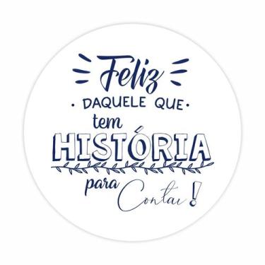 Imagem de Painel de Lona Feliz Daquele Que Tem História Para Contar 100x100cm - 