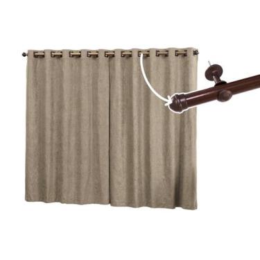 Imagem de Cortina Semi-Blackout Com Varão 2,80 x 1,70 Tecido Suede Grosso - Arma
