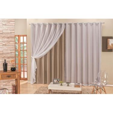 Imagem de Cortina Elegance Para Varão Simples 3 Metros x 2,50 Semi Blackout com 