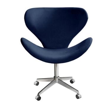 Imagem de Poltrona Isis Swan Cadeira Giratória com Rodinhas Escritório, Home off